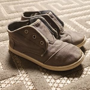 Toms Gray Velcro High Top Sneakers